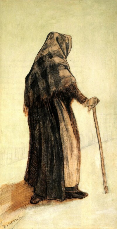 Old Woman Seen from Behind F913 by Vincent van Gogh